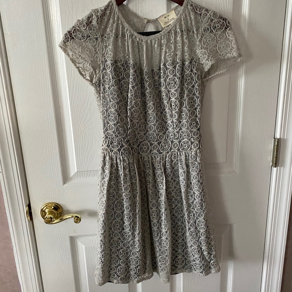 Lace open back dress